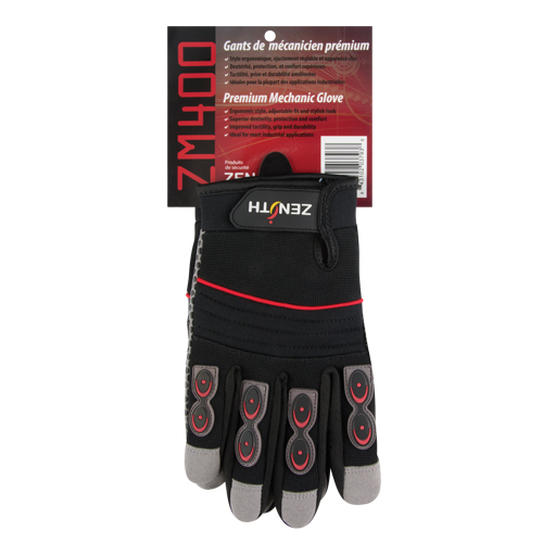 Gants pour m&eacute;canicien ZM400 de premi&egrave;re qualit&eacute;, Paume Synth&eacute;tique, Taille T-Grand Industrial Sales