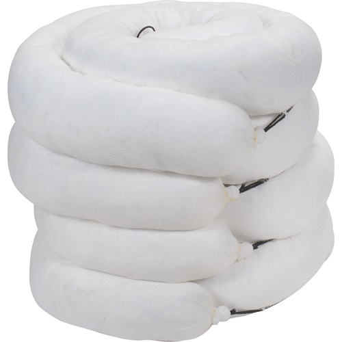 Barrages absorbants de premi&egrave;re qualit&eacute;, Huile seulement, 10' lo x 8" la, Absorption 70 gal., 4 /pqt Industrial Sales