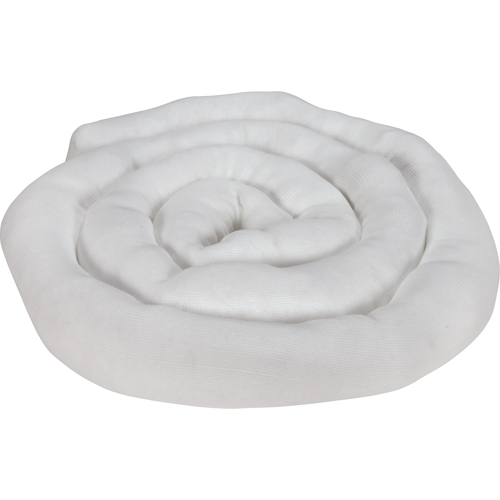 Remblais tubulaire absorbant, Huile seulement, Absorption 45 gal., 3" la x 10' lo, Pqt de 10 Industrial Sales