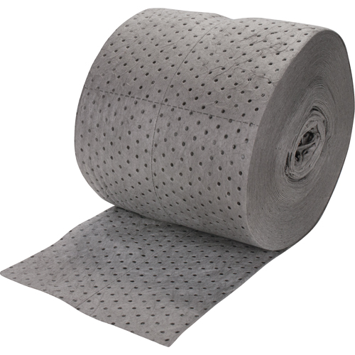 Premium Bonded Sorbent Rolls, Heavyweight, 150' L x 15" W, 25 gal. Absorbancy Industrial Sales
