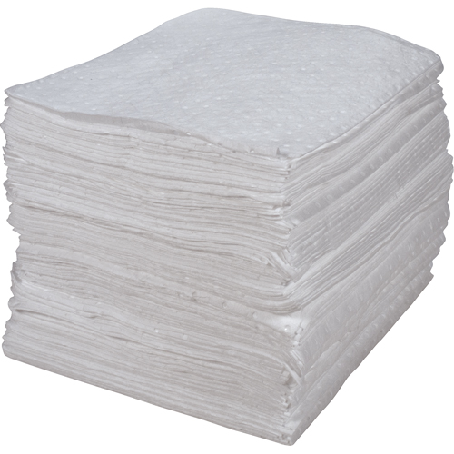 Premium Bonded Sorbent Pads, Oil Only, 15" x 17", 30 gal. Absorbancy Industrial Sales