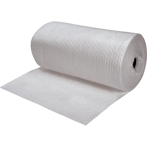 Premium Fine Fiber Sorbent Rolls, Heavyweight, 150' L x 30" W, 50 gal. Absorbancy Industrial Sales