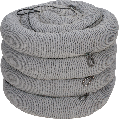 Barrage absorbant de premi&egrave;re qualit&eacute;, Universel, 10' lo x 5" la, Absorption 35 gal., 4 /pqt Industrial Sales