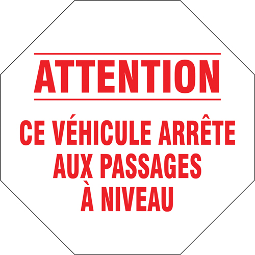 Panneau routier francais, Vinyle, 18" la x 18" h Industrial Sales