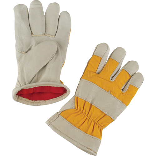 Gants de travail doubl&eacute;s pour l'hiver de premi&egrave;re qualit&eacute;, 2T-Grand, Paume en Cuir fleur de porc, Doublure en Molleton de mousse Industrial Sales