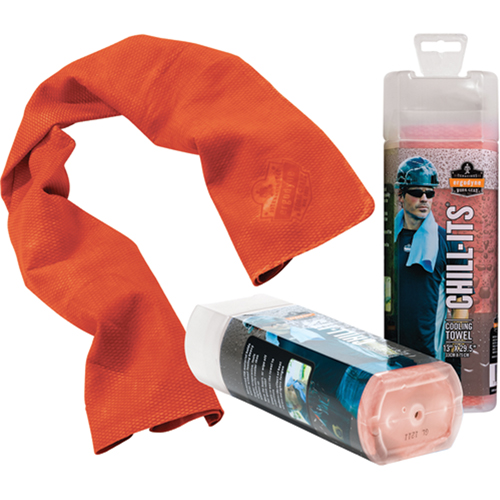 Serviettes de refroidissement 6602 Chill-Its, Orange haute visibilit&eacute; Industrial Sales