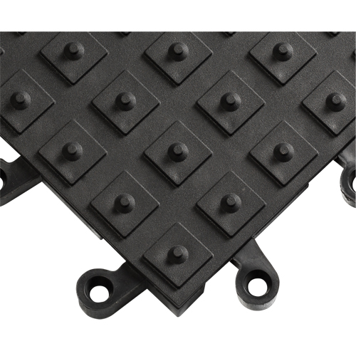 Tapis ErgoDeck avec crampons antid&eacute;rapants int&eacute;gr&eacute;s No 552, PVC, 1-1/2' la c, 1-1/2' lo, 7/8" &eacute;paisseur, Noir Industrial Sales