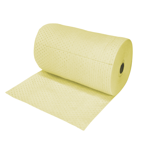 Rouleaux absorbants en fibres fines de calibre industriel, Poids moyen, 150' lo x 30" la, Absorption 50 gal. Industrial Sales