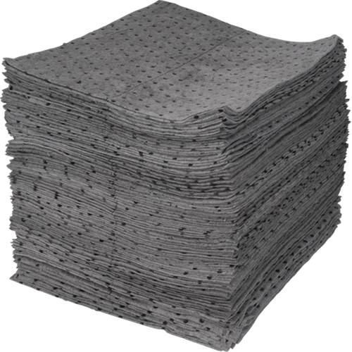 Premium Bonded Sorbent Pads, Universal, 15" x 18", 25 gal. Absorbancy Industrial Sales