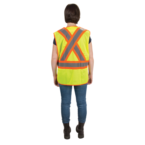 Veste d'arpenteur haute visibilit&eacute;, conforme &agrave; la CSA, Jaune lime haute visibilit&eacute;, 2T-Grand, Polyester Industrial Sales
