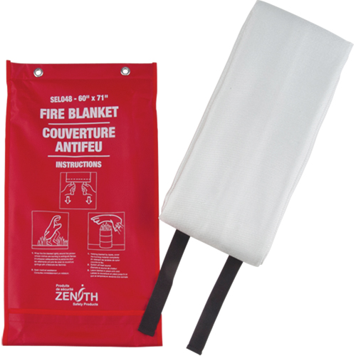 Couverture anti-feu, Fibre de verre, 60"la x 71"lo Industrial Sales