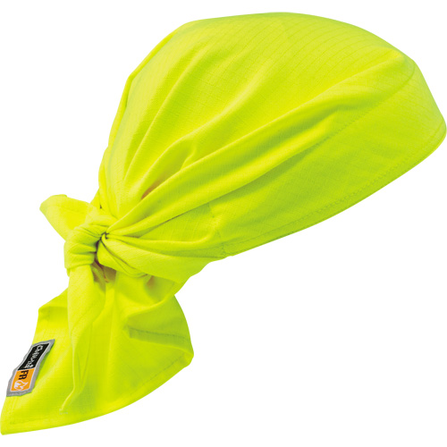 Chill-Its&reg; 6710FR FR Cooling Triangle Hat, High Visibility Lime-Yellow Industrial Sales