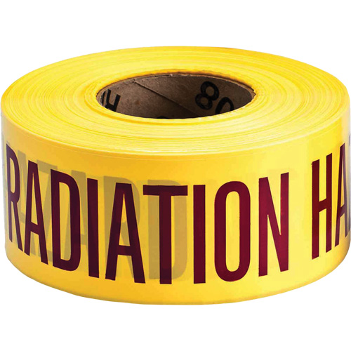 Ruban pour barricade, Anglais, 3" la x 1000' lo, 3 mils, Magenta/jaune Industrial Sales