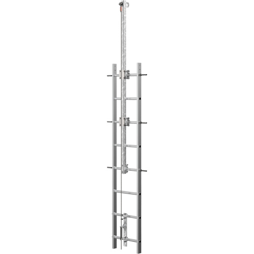 Vi-Go Continuous Ladder Climbing Safety System with Automatic Pass-Through, Stainless Steel Industrial Sales