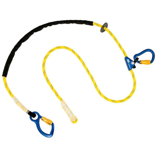 Pole Climber's Adjustable Rope Lanyard, 1 Legs, 8', CSA Class A, Nylon Industrial Sales