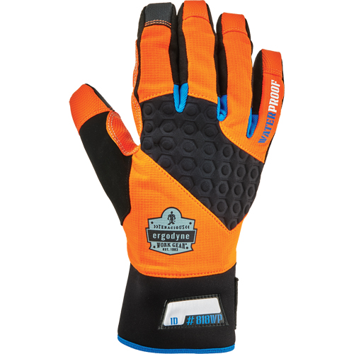 ProFlex&reg; 818WP Performance High-Visibility Thermal Waterproof Utility Gloves, Polyurethane Palm, Size Small Industrial Sales