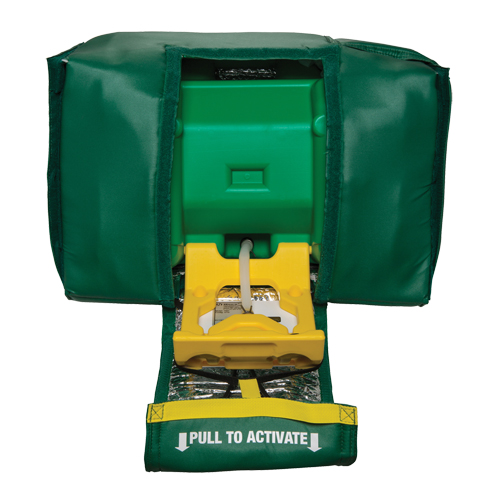 Douche oculaire portative, eau ti&egrave;de, Aliment&eacute; par gravit&eacute;, Capacit&eacute; 9 gal., Conformit&eacute; ANSI Z358.1 Industrial Sales