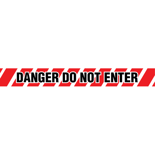 Rubans pour barricades, Anglais, 3" la x 1000' lo, 2 mils, Noir/rouge Industrial Sales
