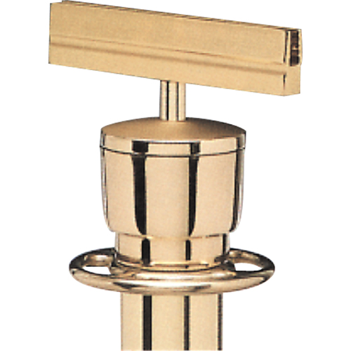 Support d'enseigne pour poteau portable, Laiton poli Industrial Sales