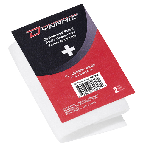 Dynamic Cushioned Splint, Multipurpose, Aluminum Foam Padded, 6", Class 1 Industrial Sales