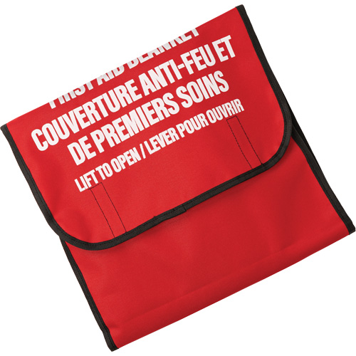 Dynamic Fire Blanket with Nylon Pouch Holder, Wool, 60"L x 71"W Industrial Sales