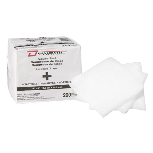 &eacute;ponge de gaze Dynamic, Tampon, 4" lo x 4" la, Dispositif m&eacute;dical Classe 1 Industrial Sales