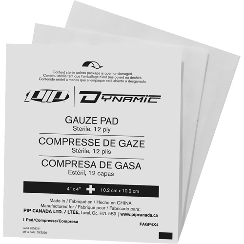 Dynamic Gauze, Pad, 4" L x 4" W, Sterile, Medical Device Class 1 Industrial Sales