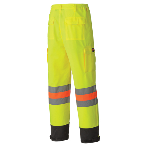 6009 Pantalon de s&eacute;curit&eacute; routi&egrave;re respirant, Polyester, T-petit, Jaune lime haute visibilit&eacute; Industrial Sales