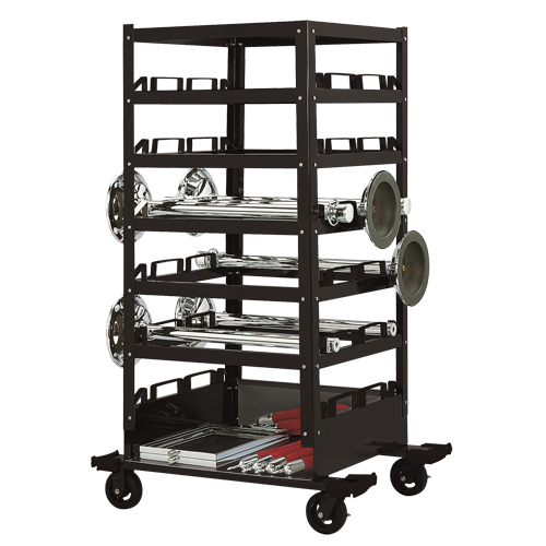 Chariot de rangement &agrave; six &eacute;tages, Acier Industrial Sales