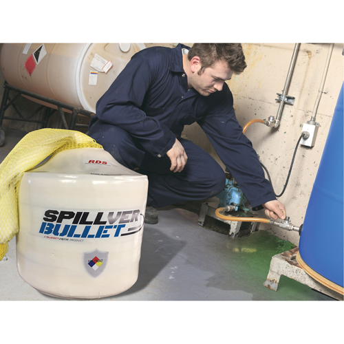 Spillver Bullet Hazmat Boom, Hazmat, 50' L x 5" W, 14 gal. Absorbancy Industrial Sales
