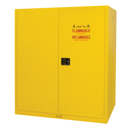 Armoire pour entreposage de barils &agrave; la verticale, Capacit&eacute; de 110 gal. US, 2 barils, Jaune Industrial Sales