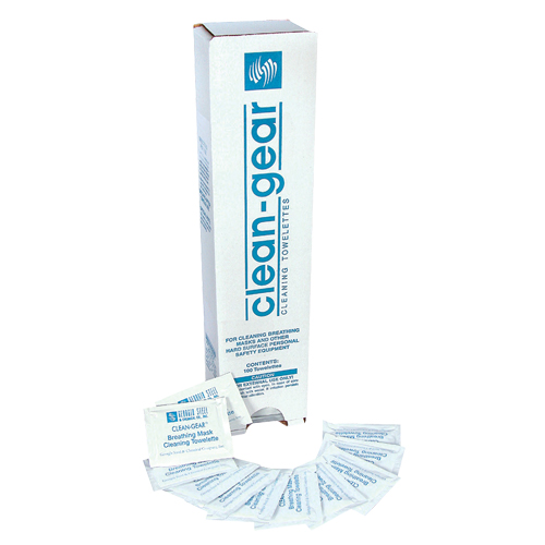 Serviettes nettoyantes pour respirateur, 8" x 5", 100 lingettes Industrial Sales