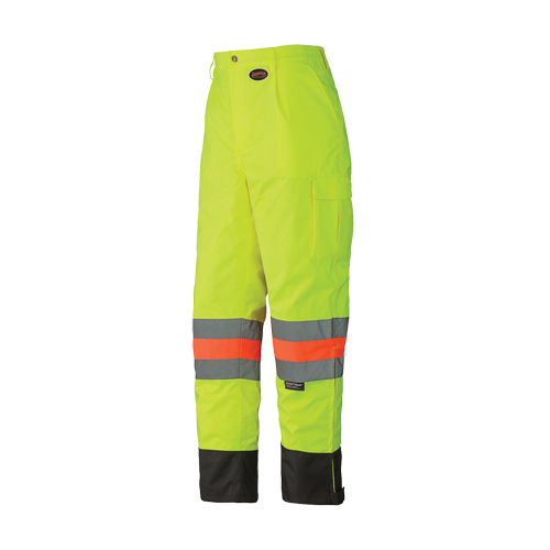 6039 Traffic Control Waterproof Safety Pant, Polyester, X-Small, High Visibility Lime-Yellow Industrial Sales