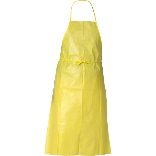 KleenGuard A70 Chemical Spray Protection Apron, Polyethylene, 44" L x 29" W, Yellow Industrial Sales