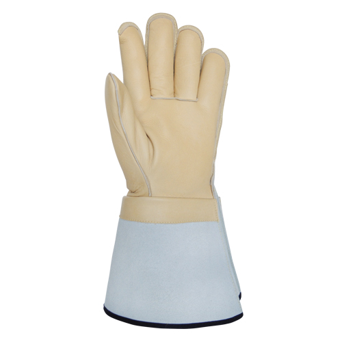 Gants pour monteur de ligne, Petit, Paume en Cuir fleur de vache Industrial Sales