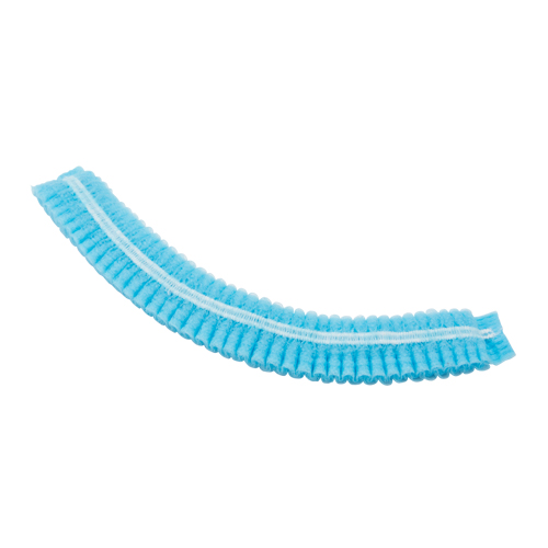 Pleated Bouffant Cap, Polypropylene, 21", Blue Industrial Sales
