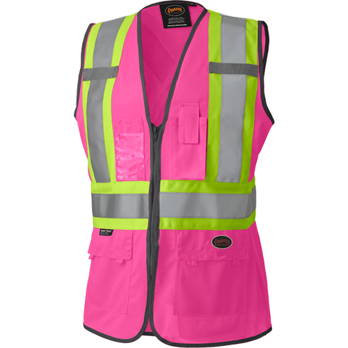 139PK Veste de s&eacute;curit&eacute; pour femme, Rose, T-petit, Polyester Industrial Sales