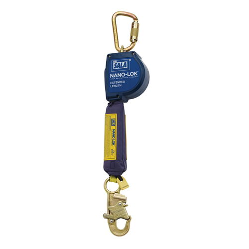 Cordage de s&eacute;curit&eacute; autor&eacute;tractable allong&eacute; Nano-Lok, 10', Polyester/Sangles, Pivotant Industrial Sales