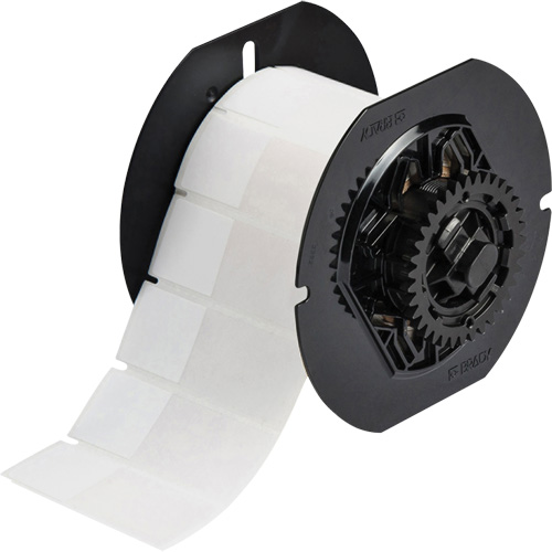 &eacute;tiquette autoplastifi&eacute;es pour fils et c&acirc;bles, Vinyle, 1" lo x 2,6" h, Incolore/blanc Industrial Sales