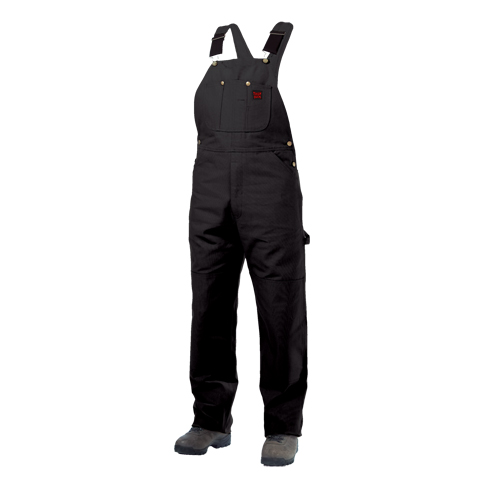 Salopettes en canevas de coton non doubl&eacute;e, Hommes, Grand, Noir Industrial Sales