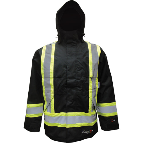 Insulated Jacket, Polyester/Polyurethane, Black, Small Industrial Sales