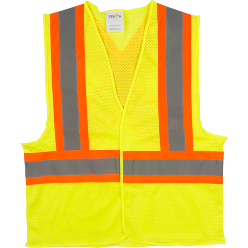 Veste de s&eacute;curit&eacute; pour la circulation, Jaune lime haute visibilit&eacute;, Moyen, Polyester Industrial Sales