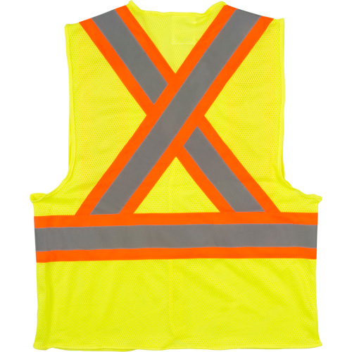 Veste de s&eacute;curit&eacute; pour la circulation, Jaune lime haute visibilit&eacute;, Moyen, Polyester Industrial Sales