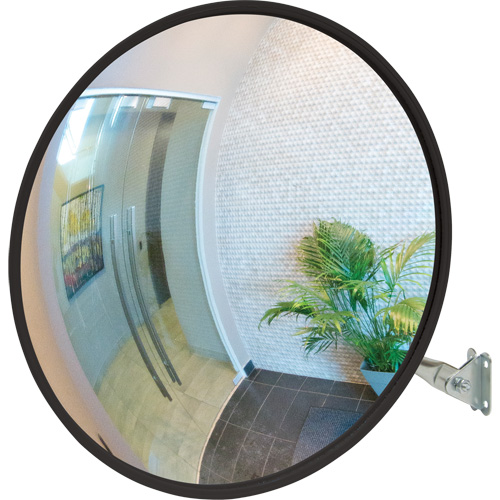 Convex Mirror with Telescopic Arm, Indoor/Outdoor, 12" Diameter Industrial Sales