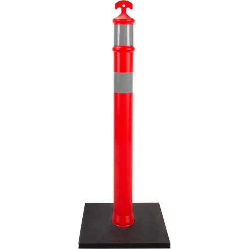 Poteau d&eacute;lin&eacute;ateur haute visibilit&eacute;, 42" h, Orange Industrial Sales