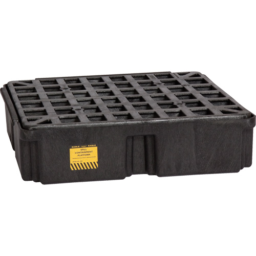 Plateforme de d&eacute;versement modulaire, Capacit&eacute; de d&eacute;versement 15 gal. US, 26" x 26,25" x 6,5" Industrial Sales