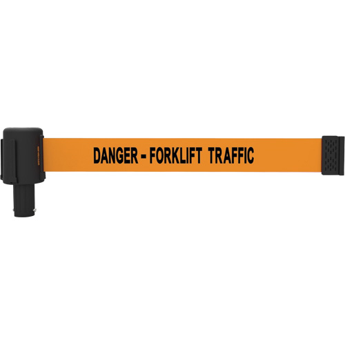 Cassette de banni&egrave;re PLUS, Danger - Forklift Traffic, 15', Ruban Orange Industrial Sales