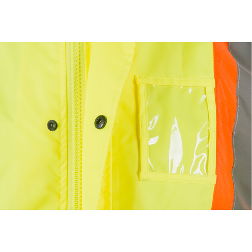 RZ1000 Rain Jacket, Polyester, Small, High Visibility Lime-Yellow Industrial Sales