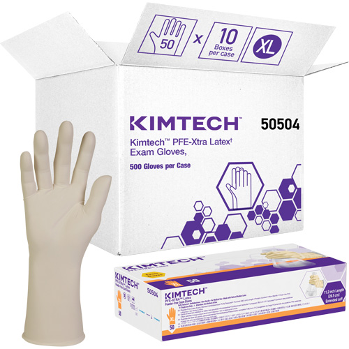 Kimtech XTRA-PFE Medical Gloves, X-Large, Latex, 6-mil, Powder-Free, White, Class 2 Industrial Sales