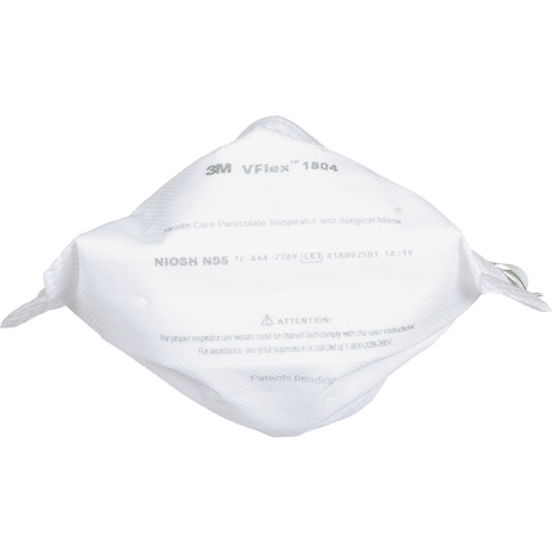 Respirateur et masque chirurgical VFlex contre les particules en sant&eacute;, N95, Certifi&eacute; NIOSH Industrial Sales